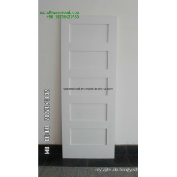 5 Panel grundierte Shaker White Door